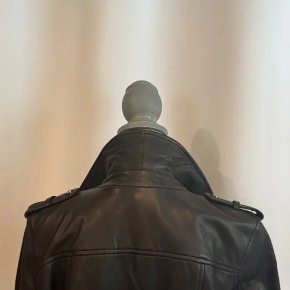 BADGLEY MISCHKA Women's Black Leather Jacket - Picture 10 of 15